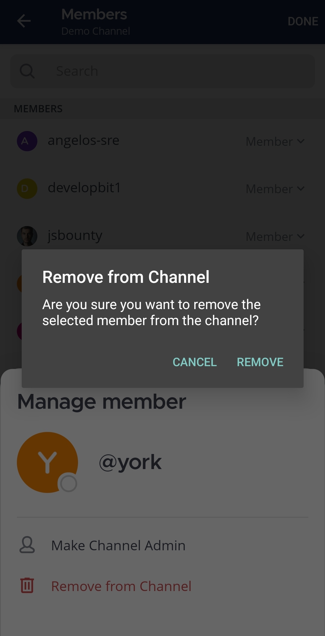 Tap on Remove to confirm your choice.