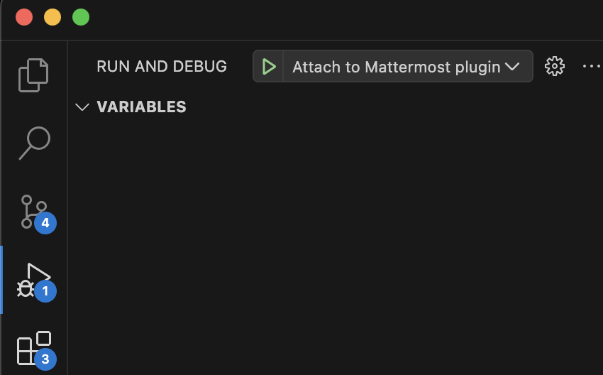 VSCode debugging widget